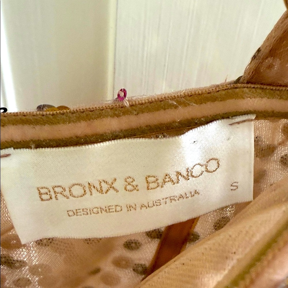 Bronx and Banco Sequin Maxi Dress in Gold and Pink - Picture 8 of 11